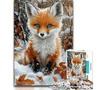 1000 Pieces Jigsaw Puzzles for Adults And Teens Snow Animal Fox Puzzles for Adults,learning Educational for Is Ideal As A Gift for The Whole Family (size 75x50cm)