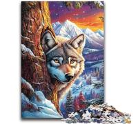 1000 Pieces Jigsaw Puzzles for Adults And Teens Snow Wolf Train Your Brain And Hands Gifts for Friends And Family 38x26cm
