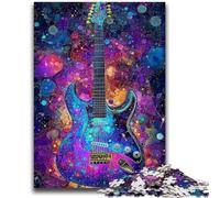 1000 Pieces Jigsaw Puzzles for Adults And Teens Starry Sky Guitar 1000 Piece Puzzle,Challenging Game for Is Ideal As A Gift for The Whole Family (75x50cm)