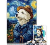 1000 Pieces Jigsaw Puzzles for Adults And Teens Starry Sky Labrador 1000 Pieces for Adults,Game Toys Every Piece Is Unique - Challenging Family Fun Game (size 75x50cm)