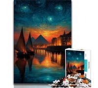 1000 Pieces Jigsaw Puzzles for Adults And Teens Starry Sky Pyramid Jigsaw,Brain Intelligence Challenge Addictive Toys for Home Decoration (size 38x26cm)