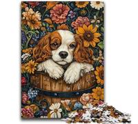 1000 Pieces Jigsaw Puzzles for Adults And Teens Sunflower Cocker Spaniel for Age 14+ Intellectual Game Christmas Birthday Gifts 26x38cm