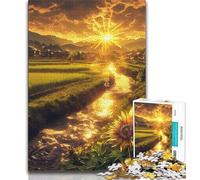 1000 Pieces Jigsaw Puzzles for Adults And Teens Sunflower Landscape,Learning Educational Toys Family Games Educational Game for Birthday,Chrismas (75x50cm)