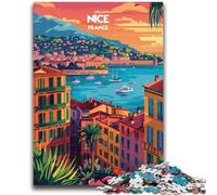 1000 Pieces Jigsaw Puzzles for Adults And Teens Sunset in Nice Toys Educational Games Stress Relieving Parent-child Interaction for Ages 14+ (size 50x75cm)