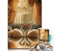 1000 Pieces Jigsaw Puzzles for Adults And Teens Swan Couple,Stress Reliever Staycation Kill Time Home Decoration Toys (75x50cm)