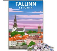 1000 Pieces Jigsaw Puzzles for Adults And Teens Tallinn Estonia Travel Art for And from 14 Years And over Play Toys Because It Is Ideal As A Gift for The Whole Family (50x75cm) 1000pcs