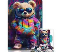 1000 Pieces Jigsaw Puzzles for Adults And Teens Teddy Bear Adult Puzzles,Challenging Game Toys Wall Decoration Unique Birthday And Xmas Gifts 50x75cm