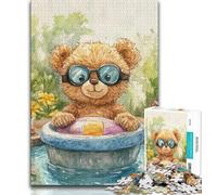 1000 Pieces Jigsaw Puzzles for Adults And Teens Teddy Bear Sailing Walnut Shell Boat Puzzles for Adults,learning Educational for Is Ideal As A Gift for The Whole Family (size 38x26cm)