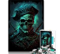 1000 Pieces Jigsaw Puzzles for Adults And Teens The Pirate Skull Puzzles for Adults,Unique Birthday And Gifts for And Age 14 Years Up (size 38x26cm)