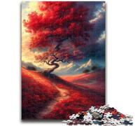 1000 Pieces Jigsaw Puzzles for Adults And Teens The Red Tree of Life 1000 Piece Jigsaw,Vibrant And Unique Design Relaxing & Challenging Puzzle Experience (50x75cm)