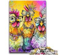 1000 Pieces Jigsaw Puzzles for Adults And Teens Three Chickens for Age 14 Years And over Family Games Christmas Game Presents for Women 50x75cm