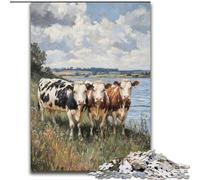 1000 Pieces Jigsaw Puzzles for Adults And Teens Three Cows, Fun Activity for Home, Rainy Days Toys, Birthday Gifts 26x38cm