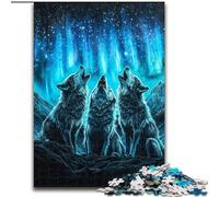 1000 Pieces Jigsaw Puzzles for Adults And Teens Three Wolves, Stress Reliever Difficult Challenge Secret Santa Gifts (Size 50x75cm)