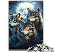 1000 Pieces Jigsaw Puzzles for Adults And Teens Three Wolves Stress Reliever Staycation Kill Time Wishlist with Santa Claus 26x38cm