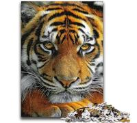 1000 Pieces Jigsaw Puzzles for Adults And Teens Tiger Portrait Adult Puzzles,Challenging Game Toys Wall Decoration Unique Birthday And Xmas Gifts (38x26cm)