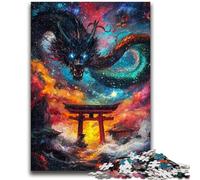 1000 Pieces Jigsaw Puzzles for Adults And Teens Torii Gate Dragon Jigsaw,Artistic Wall Decor & Birthday Gift Idea for Friends, Home Office (75x50cm)