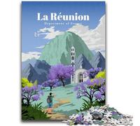 1000 Pieces Jigsaw Puzzles for Adults And Teens Travel to La Reunion Toys Educational Games Stress Relieving Parent-child Interaction for Ages 14+ (size 50x75cm)