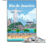 1000 Pieces Jigsaw Puzzles for Adults And Teens Travel to Rio De Janeiro for And from 14 Years And over Play Toys Because It Is Ideal As A Gift for The Whole Family (50x75cm) 1000pcs