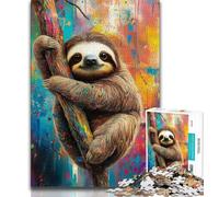 1000 Pieces Jigsaw Puzzles for Adults And Teens Tree-climbing Sloth,Stress Reliever Staycation Kill Time Home Decoration Toys (38x26cm)