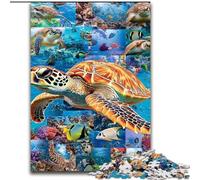 1000 Pieces Jigsaw Puzzles for Adults And Teens Turtle Collage, for Age 14 Years And over Home Decor As A Gift for The Whole Family And Friends (Size 26x38cm)