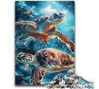 1000 Pieces Jigsaw Puzzles for Adults And Teens Turtle on The Seabed 1000 Piece Jigsaw,for Challenging Toy Game And Family Play (50x75cm)