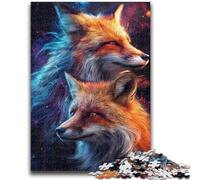 1000 Pieces Jigsaw Puzzles for Adults And Teens Two Fox Adult Puzzles,Challenging Game Toys Wall Decoration Unique Birthday And Xmas Gifts (50x75cm)