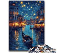 1000 Pieces Jigsaw Puzzles for Adults And Teens Venice Under The Night Sky 1000 Piece Puzzle,Challenging Game for Is Ideal As A Gift for The Whole Family (75x50cm)