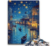 1000 Pieces Jigsaw Puzzles for Adults And Teens Venice Under The Night Sky Jigsaw,Artistic Wall Decor & Birthday Gift Idea for Friends, Home Office (38x26cm)