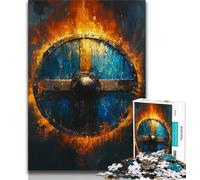 1000 Pieces Jigsaw Puzzles for Adults And Teens Viking Knight Shield 1000 Piece Puzzle,Educational Game for Birthday, Chrismas for Age 14+ (size 75x50cm)