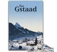 1000 Pieces Jigsaw Puzzles for Adults And Teens Visit Gstaad Adult Puzzles,Educational Toys & Games for Adults And Teenagers (26x38cm)