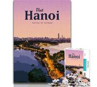1000 Pieces Jigsaw Puzzles for Adults And Teens Visit Hanoi,Stress Reliever Staycation Kill Time with Matching Poster And Trivia Sheet (75x50cm)