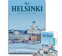 1000 Pieces Jigsaw Puzzles for Adults And Teens Visit Helsinki,Stress Reliever Staycation Kill Time Home Decoration Toys (38x26cm)