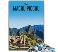 1000 Pieces Jigsaw Puzzles for Adults And Teens Visit Machu Picchu Puzzles for Teenagers,with Matching Poster And Trivia Sheet for And Age 14 Years Up (26x38cm)