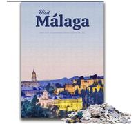 1000 Pieces Jigsaw Puzzles for Adults And Teens Visit Malaga for And from 14 Years And over Play Toys Because It Is Ideal As A Gift for The Whole Family (38x52cm) 1000pcs