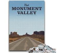 1000 Pieces Jigsaw Puzzles for Adults And Teens Visit Monument Valley Toys Educational Games Stress Relieving Parent-child Interaction for Ages 14+ (size 50x75cm)