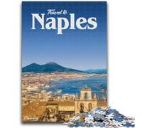 1000 Pieces Jigsaw Puzzles for Adults And Teens Visit Naples Adult Puzzles,Educational Toys & Games for Adults And Teenagers (50x75cm)