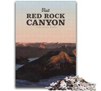 1000 Pieces Jigsaw Puzzles for Adults And Teens Visit Red Rock Canyon Toys Educational Games Stress Relieving Parent-child Interaction for Ages 14+ (size 38x52cm)