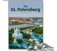 1000 Pieces Jigsaw Puzzles for Adults And Teens Visit St Petersburg Family Entertainment Toys with Matching Poster And Trivia Sheet (50x75cm) 1000pcs