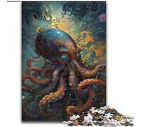1000 Pieces Jigsaw Puzzles for Adults And Teens Watercolor Octopus, Suitable for Ages 14 And Up Home Educational Games DIY Toys Artwork Gift (Size 50x75cm)