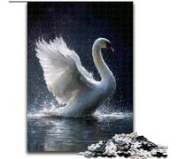 1000 Pieces Jigsaw Puzzles for Adults And Teens White Swan, Help The Brain Exercise Addictive Toys to Cultivate Patience Perfect Decoration (Size 26x38cm)