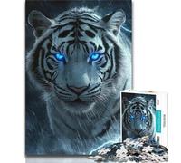 1000 Pieces Jigsaw Puzzles for Adults And Teens White Tiger,Learning Educational Toys Family Games Suitable for Desktop Decoration (75x50cm)