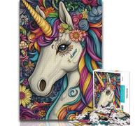 1000 Pieces Jigsaw Puzzles for Adults And Teens White Unicorn Adult Jigsaw,Learning Educational Toys Family Games Gifts for Friends And Family 75x50cm