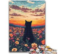 1000 Pieces Jigsaw Puzzles for Adults And Teens Wildflowers from The Cat Educational Stress Relief Toy Secret Santa Gifts for Age 14 50x75cm