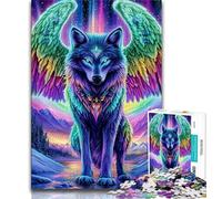 1000 Pieces Jigsaw Puzzles for Adults And Teens Winged Wolf 1000 Piece Jigsaw,for Educational Game Challenge Toy Deal As Gifts for The Whole Family 26x38cm