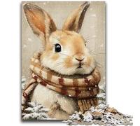 1000 Pieces Jigsaw Puzzles for Adults And Teens Winter Rabbit 1000 Piece Jigsaw,for Challenging Toy Game And Family Play (38x26cm)