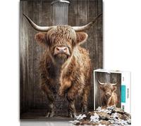 1000 Pieces Jigsaw Puzzles for Adults And Teens Yak Taking A Bath,Help The Brain Exercise Addictive Toys to Cultivate Patience Enhance Memory (38x26cm)