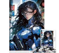1000 Pieces Jigsaw Puzzles for Adults Android Cyborg Soldier Toy Wall Decor Gifts Ideas Relax Games Improving Love between Couples Size 50x75cm