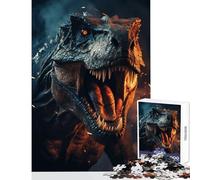 1000 Pieces Jigsaw Puzzles for Adults Angry Dino Adult Jigsaw Puzzles Analysis And Logic Educational Challenge Family Fun & Game Night (50x75cm)