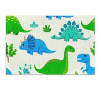 1000 Pieces Jigsaw Puzzles for Adults Animal Art Painting Custom Unique Puzzle Gifts Cute Cartoon Dinosaurs White Elephant Gifts Funny, 29.5x19.7 Inch