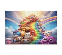 1000 Pieces Jigsaw Puzzles for Adults Animal Rainbow Ladder Puzzle Teenagers Puzzles Game Stress Reliever Difficult Challenge Puzzle for Adults （75×50cm）